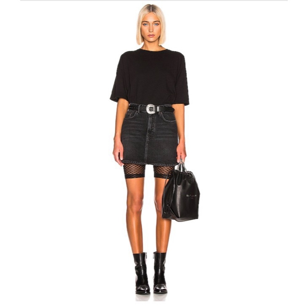 John Elliott Jersey Black Oversized Long Tee
